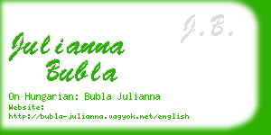 julianna bubla business card